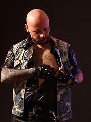 Tattooed Biker Smoking - Mike Chain by Butch Dixon image #6
