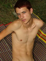 Twink from Czech posing naked outdoors by East Boys image #7