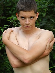 Twink guy posing naked outdoors by East Boys image #6