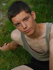 Twink guy posing naked outdoors by East Boys image #6