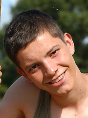 Twink guy posing naked outdoors by East Boys image #6