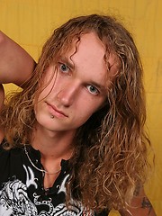 Long hair twink jacking off by East Boys image #6