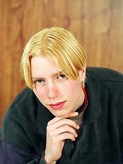 Blond twink Alexej shows his uncut cock and jacking off by East Boys image #5