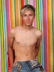 Cute blonde twink jacking off cock by East Boys image #8