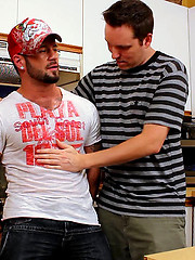 The fix. Hot tattooed hairy muscle hunk gets sucked dry by Maskurbate image #7