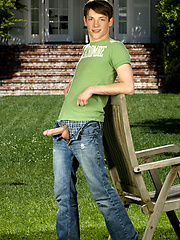 Cute twink posing on a lawn by Colt Studio image #5
