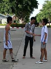 Three Thai Gay Boys in The Badminton Big Cock by BoyKakke image #6