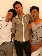 Three Thai Gay Boys in The Badminton Big Cock by BoyKakke image #6