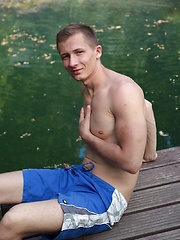 Martin Sanders masturbates with fleshlight outdoors. by BF Collection image #7
