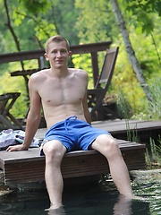 Martin Sanders masturbates with fleshlight outdoors. by BF Collection image #7
