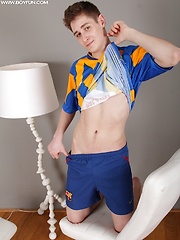 Athletic Marc Sense strokes his cock on his soccer ball. by BF Collection image #7