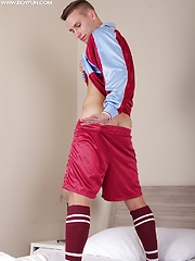 Kody Dunn strokes his hard cock after soccer practice. by BF Collection image #5