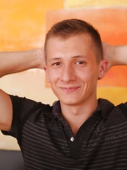 Martin Sanders kisses his bicep and cums on his stomach. by BF Collection image #6
