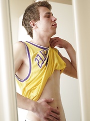 Athletic William Novy strips naked and then spreads his ass. by BF Collection image #5
