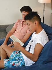 Latin twinks Alejo and Elio fucking bareback on the sofa. by BF Collection image #7