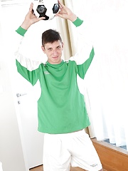 Smooth boy Jack Finix jerks off after soccer practice. by BF Collection image #5