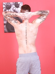 Tattooed stud Dom Ully gets hard and spreads his asshole. by BF Collection image #6