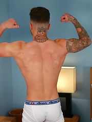 Straight Young Personal Trainer Shows his Muscled Body & Rock Hard Uncut Cock! by English Lads image #7