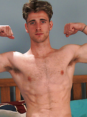 Straight Hairy Hunk James Wanks his 8 Inch Uncut Cock and Shoots Big! by English Lads image #7