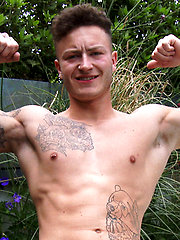 Straight Young Personal Trainer Shows his Muscled Body and Hard Uncut Cock! by English Lads image #8