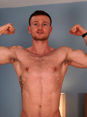 Straight Boxer James Reveals his Hairy Body, Hard Uncut Cock and Shoots a Big Load! by English Lads image #8