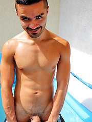 Pool boy Pablo Pen splashing about in my balcony pool by Bentley Race image #8