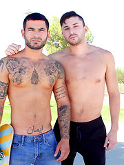 Slutty twink goes to park to pick up on muscle skater dude. by Man Royale image #9