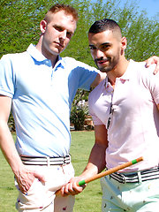 Beefy top settles the score with horny bottom over a hot and sweaty match of croquet. by Man Royale image #9
