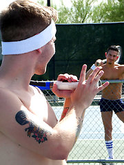Thick dick top and sub bottom suck and fuck after a sweaty game of tennis. by Man Royale image #6