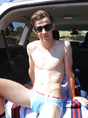Brad Hunter naked by the train line by Bentley Race image #6