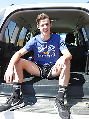 Brad Hunter naked by the train line by Bentley Race image #6