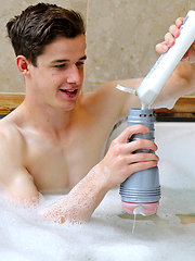 Aussie boy Brad Hunter jumps in the hot tub with me by Bentley Race image #6