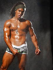 Roderique  studio with lost of oil by Male Model image #11