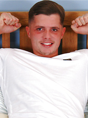 Straight Muscle Hunk Logan gets his 1st Manhandling by English Lads image #9