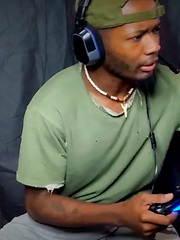 Hot black dude Bama Romello plays with his cock by Boy Gusher image #6