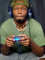 Hot black dude Bama Romello plays with his cock by Boy Gusher image #6