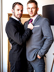 Drake Rogers rides Andrey Vic's fat cock by Lucas Entetainment image #9