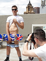 Hung Aussie boy Connor Peters naked on the Bentley Race roof by Bentley Race image #6