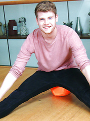 Straight Blond Footballer Archie Wanks his Uncut Cock Wearing his Football Kit & Cums all over Himself! by English Lads image #9