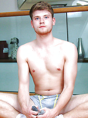 Straight Blond Footballer Archie Wanks his Uncut Cock Wearing his Football Kit & Cums all over Himself! by English Lads image #9