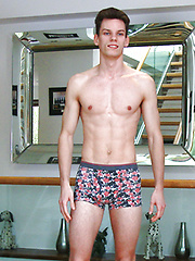 Ultra-Lean MMA Fighter Alex Wanks his Thick Uncut Cock & Shoots a Big Load of Jizz all over Himself! by English Lads image #8