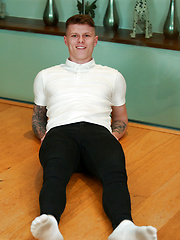 Straight Young Footballer Hayden Shows off his Lean Body & Long Uncut Cock! by English Lads image #10