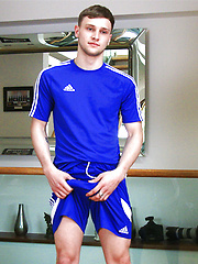 Straight Young Footballer Danny Davis Wanks his Big Uncut Cock & Shoots a Massive Load of Jizz! by English Lads image #10
