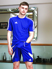 Straight Young Footballer Danny Davis Wanks his Big Uncut Cock & Shoots a Massive Load of Jizz! by English Lads image #10
