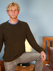Athletic Blond Surfer Sam Shows his Hairy Body & Big Uncut Cock! by English Lads image #9