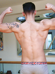Muscular Athlete Cristian Wanks his Big Uncut Cock & Squirts Jizz Everywhere! by English Lads image #9