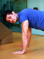 Straight Young Personal Trainer Cristian Shows off his Great Physique & Long Uncut Cock! by English Lads image #9