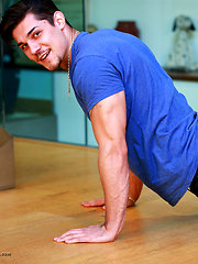 Straight Young Personal Trainer Cristian Shows off his Great Physique & Long Uncut Cock! by English Lads image #9