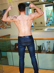 Straight Young Personal Trainer Cristian Shows off his Great Physique & Long Uncut Cock! by English Lads image #9