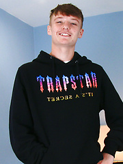 Tall & Lean Footballer Lewis Hampshire Wanks his Big Uncut Cock & Shoots his Load! by English Lads image #8
